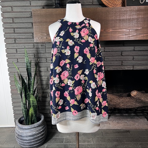 torrid Tops - Torrid high goddess neck sleeveless floral top plus size 1X